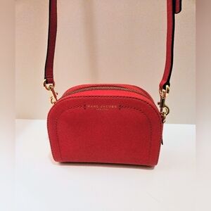 Marc Jacobs Red Saffiano Leather Crossbody Bag